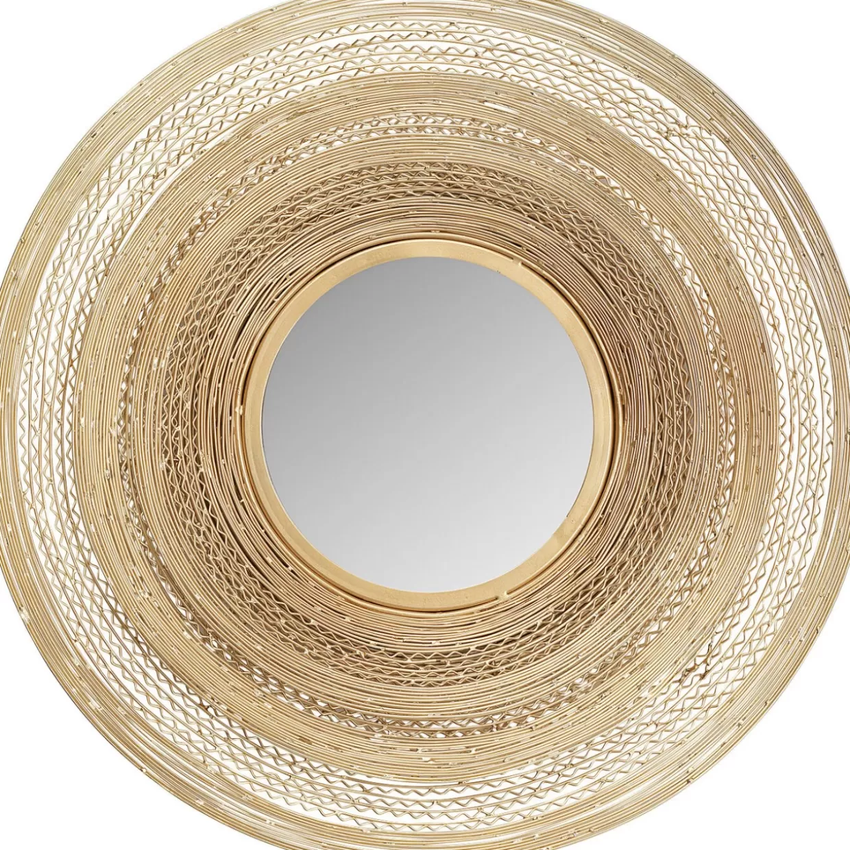 KARE Design Spiegel | Wandspiegel Gold Wire O61Cm