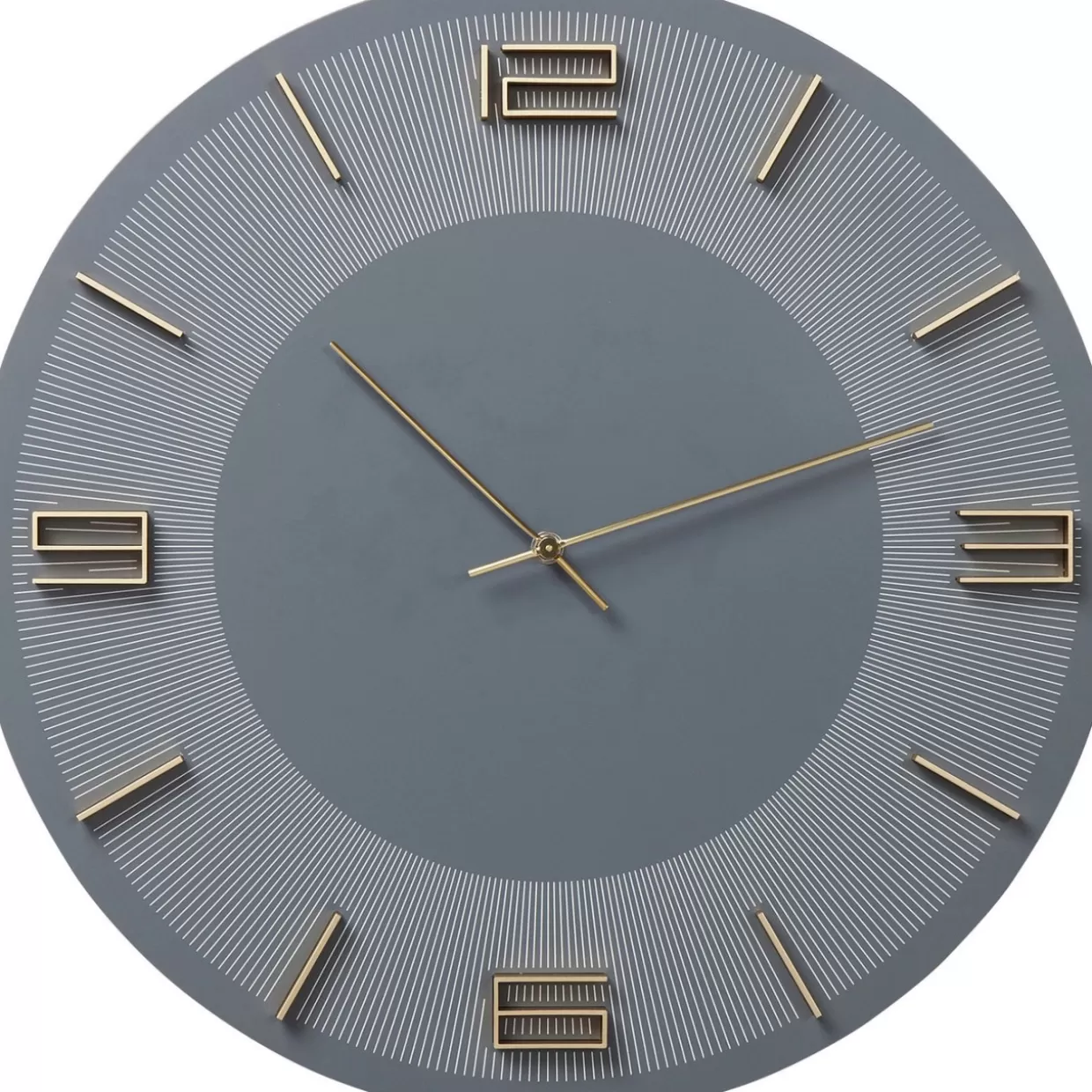 KARE Design Uhren | Wanduhr Leonardo Grau/Gold