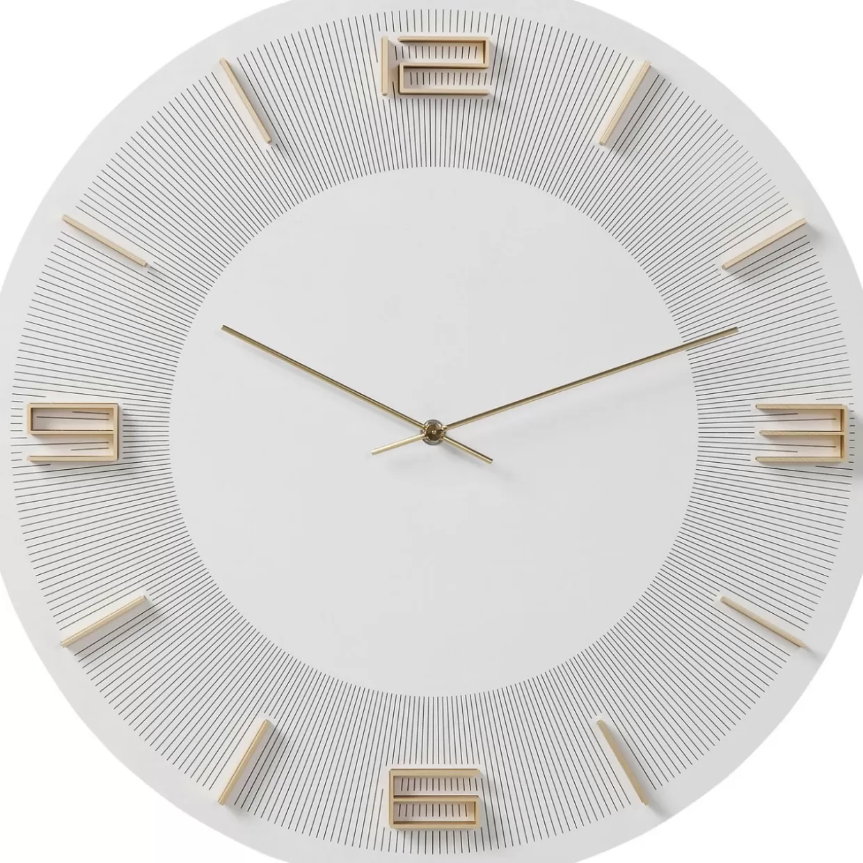 KARE Design Uhren | Wanduhr Leonardo Weis/Gold