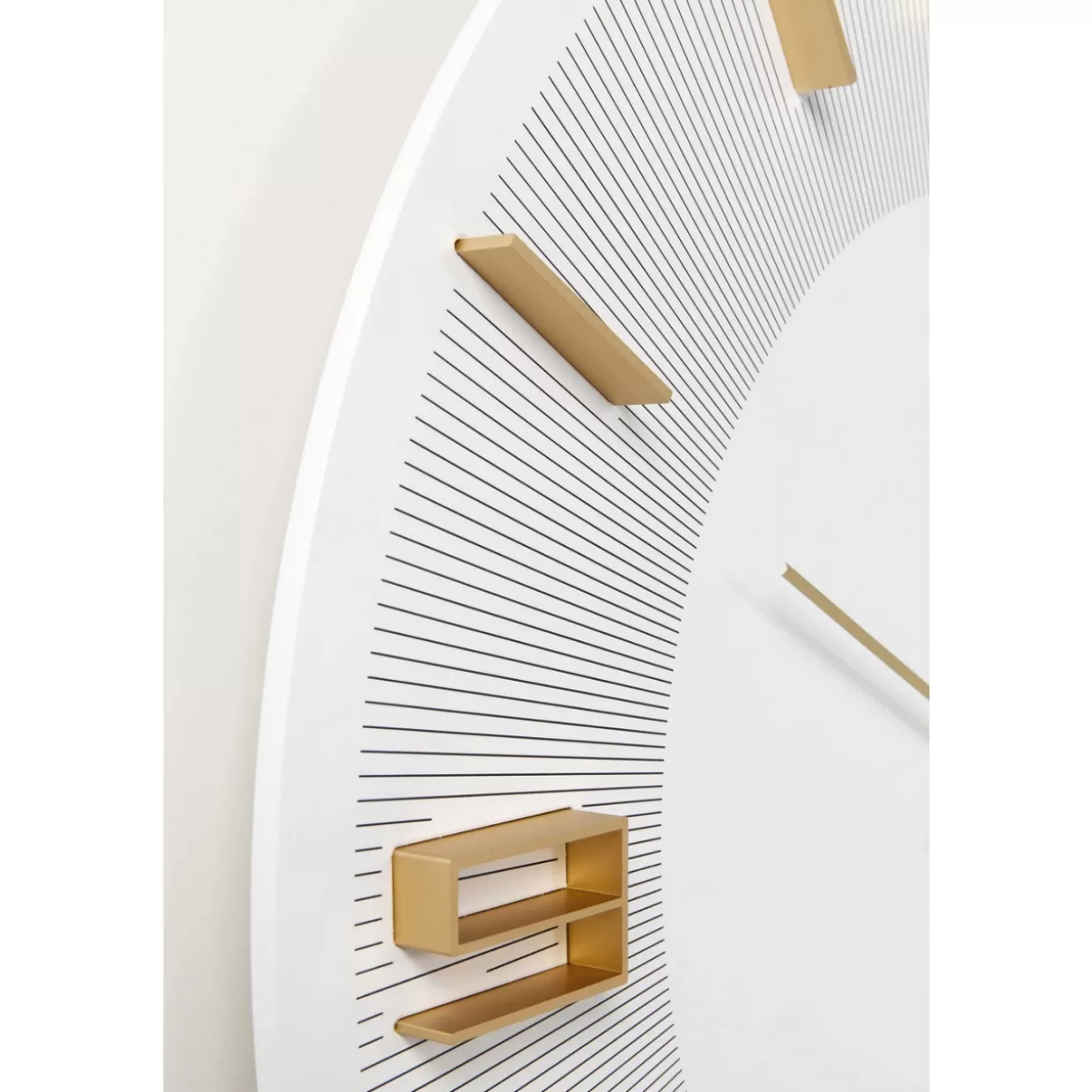 KARE Design Uhren | Wanduhr Leonardo Weis/Gold